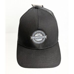 Quiksilver Black Trucker Hat OSFM Snapback Mesh Cap 100% Cotton